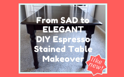 DIY Espresso Stain Table Makeover