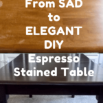 espresso stained table