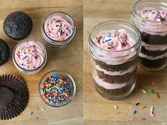 cupcakes in jar side by side - Glorious Treats