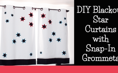 DIY Blackout Star Curtains with Easy Snap-In Grommets