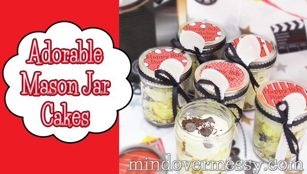 Yummy Mason Jar Cakes (more frosting goodness!) with Template for Labels