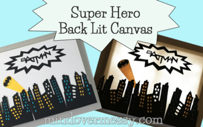 Superhero Light Up Canvas with Instructions for Battery Operated Lights