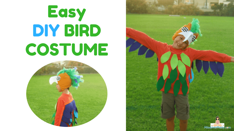 Super Easy Diy Bird Costume Mind Over Messy - Diy Child Bird Costume
