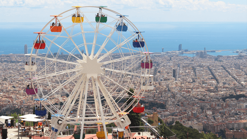 The “Must See” Tibidabo Amusement Park for Families in Barcelona, Spain